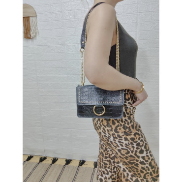 Bolso cocodrilo argolla